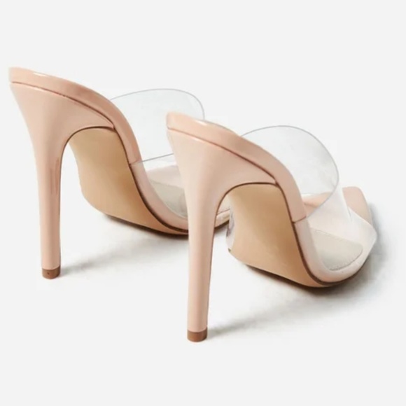 SOLD! Perpex Nude Heels - Picture 4 of 6